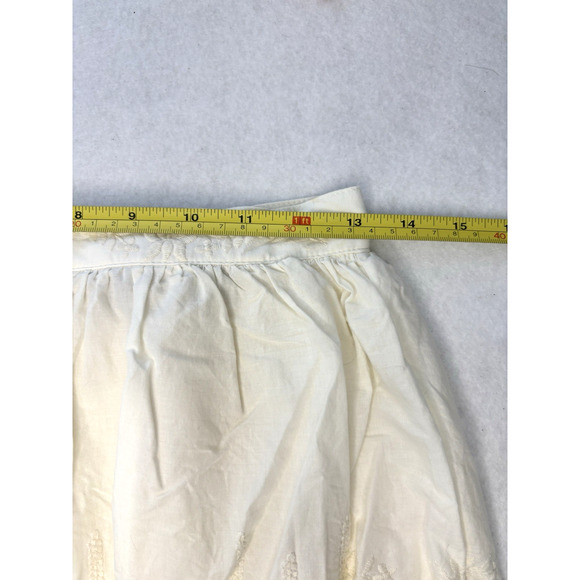 Topshop Petite Skirt 6 Ivory Lace Embroidered Eyelet Boho Cottagecore Coquette‎ - Picture 5 of 7